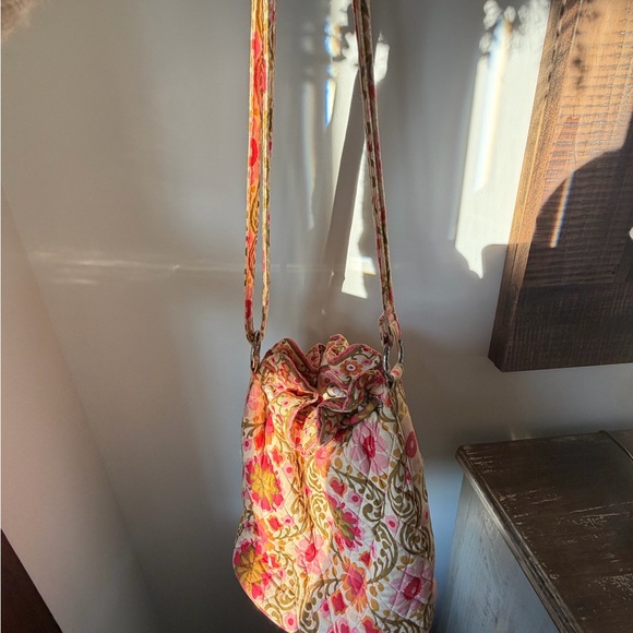 Vera Bradley Pink and Green Floral Crossbody Bag - Picture 2 of 4